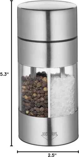 Miniatura 4 de Küchenprofi Trattoria - Molinillo combinado de sal y pimienta, plata/transparente
