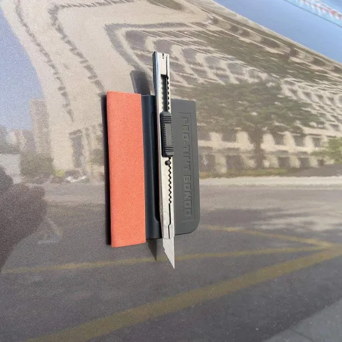 Miniatura 2 de Paquete de 3 herramientas de vinilo con borde de fieltro magnético, herramientas de envoltura de vinilo para ventana, espátula ancha para envoltura