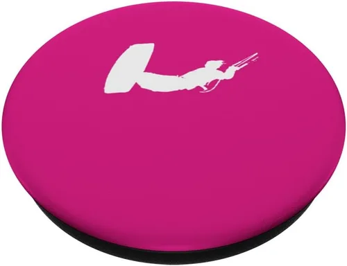 Miniatura 2 de Kiter Action Freestyle Artistic White Vector PopSockets Standard PopGrip