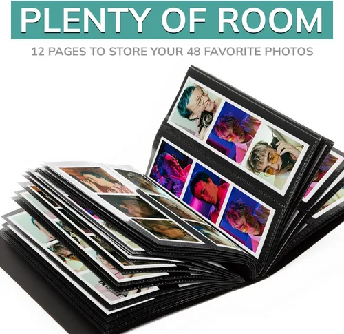 Miniatura 6 de pbf - Álbum de fotos de 2 x 6 pulgadas con fundas para fotos, libro de recuerdos de tiras de 2 x 6 pulgadas, álbum de tira de fotos, álbum de fotos