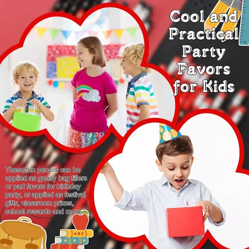 Miniatura 7 de Nezyo 24 lápices ninja para niños, lápices de karate ninja con borrador, decoraciones de fiesta de cumpleaños para regalo de regreso a la escuela