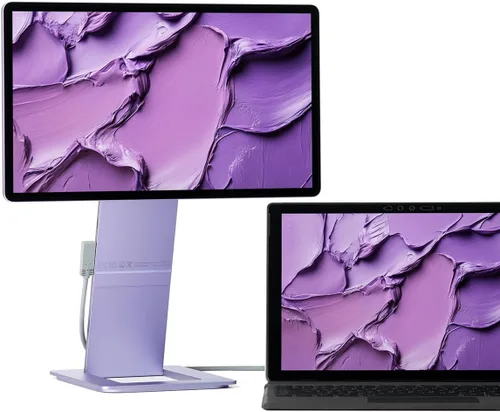 SOTSU FlipAction Touch 14" Monitor portátil premium SFA14TCLL | Pantalla dual giratoria FHD IPS para laptop | Pantalla táctil para celular, juegos y