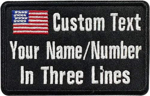 Parche bordado con nombre personalizado, 2 etiquetas de nombre militar personalizadas con bandera de Estados Unidos, parche táctico para planchar B2