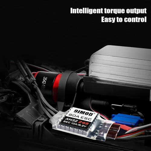 Miniatura 4 de AM32 80A RC Motor sin escobillas ESC Combo 3542-1850KV Motor sin escobillas y ESC con conector USB sin sensor RC ESC Kit de motor para 1/8 1/10