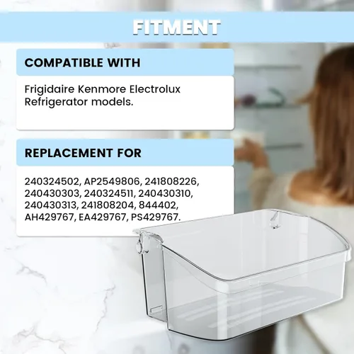 Miniatura 4 de HECASA 240324502 AP2549806 844402 Estante para puerta de refrigerador compatible con Frigidaire Kenmore Electrolux Refrigerador AH429767 EA429767