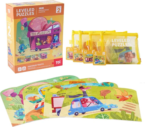 Miniatura 12 de TOI Rompecabezas Nivelados para Niños de 2 Años en Adelante, Rompecabezas para Niños Pequeños Rompecabezas de Aprendizaje Preescolar, Piezas Grandes