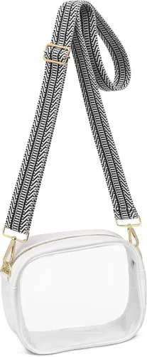 Miniatura 8 de BS-VOG Bolsa transparente para eventos de estadio, bolso transparente para mujer, bolso cruzado de estadio, bolsa transparente para conciertos