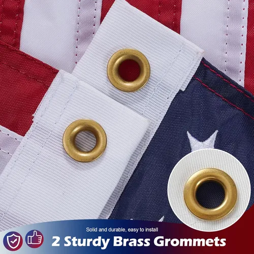 Miniatura 4 de Bandera de barco estadounidense de 12 x 18 pulgadas, bandera estadounidense pequeña bordada para exterior, banderas de Estados Unidos de doble cara