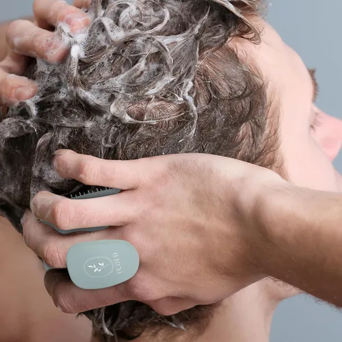 Miniatura 6 de Ecoed Cepillo de champú masajeador para el cuero cabelludo, limpiador y exfoliante para eliminar la caspa, peine para caspa húmedo y seco