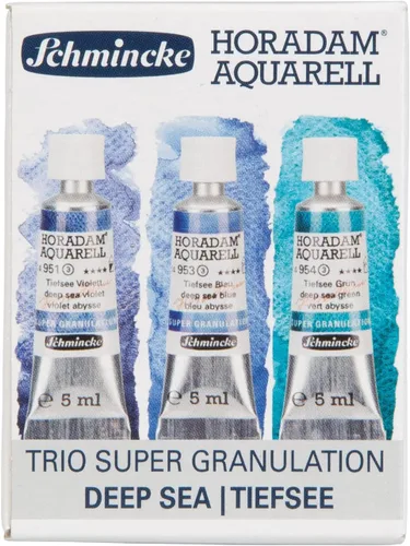 Miniatura 25 de Schmincke - HORADAM® AQUARELL, surtido completo de 40 medios recipientes de acuarelas de granulación súper fuerte, 74 440 097, caja de metal