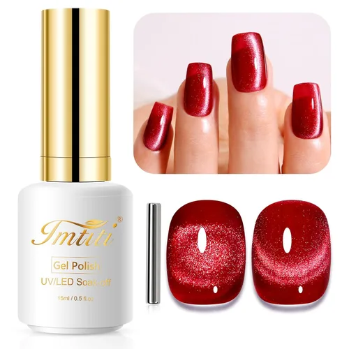 Miniatura 35 de Esmalte de uñas de gel con purpurina, 0.5 fl oz, color rosa brillante, de remojo, con LED, UV, kit de esmalte de uñas de gel para manicura en salón