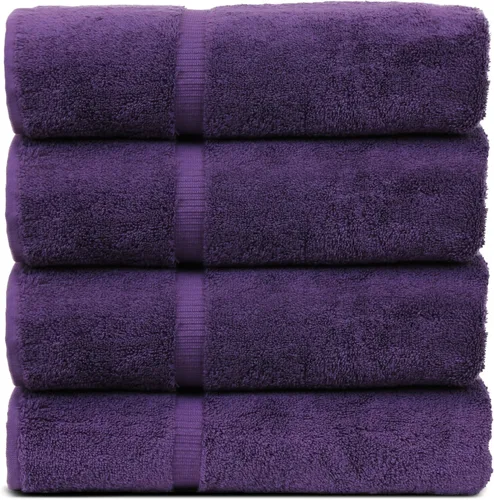 Miniatura 17 de Luxury Hotel & Spa Collection - Toalla ecológica de 100% algodón turco de 27 x 54 pulgadas (27 x 54 onzas), de secado rápido, para baño, borde