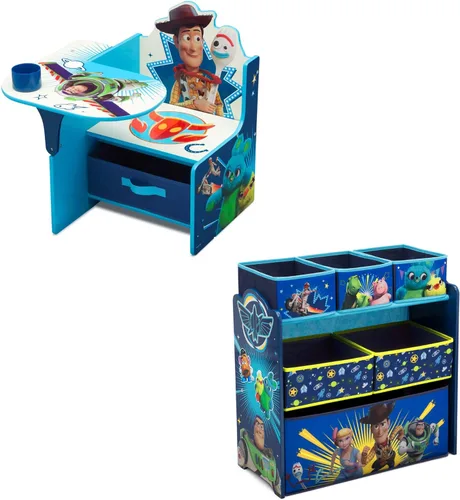 Miniatura 23 de Delta Children - Silla de escritorio con compartimento de almacenamiento + Organizador de almacenamiento de juguetes de 6 compartimentos Design and