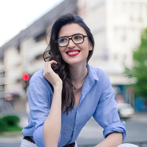 Miniatura 3 de FEISEDY Gafas de lectura vintage cuadradas con bloqueo de luz azul, para mujeres y hombres, de los años 70, planos, estilo aviador, Gafas B0090