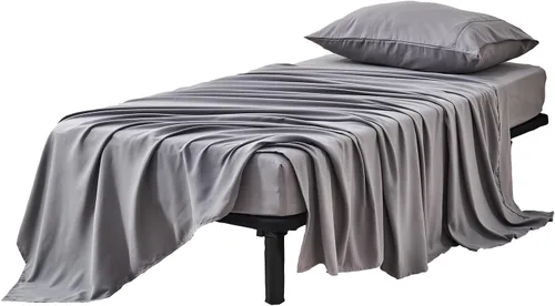 Miniatura 23 de Kingnex Sábanas de sofá cama individual para sofá cama extraíble de 36 x 72 pulgadas, microfibra suave de doble cepillado 1800, 3 piezas incluyen 1