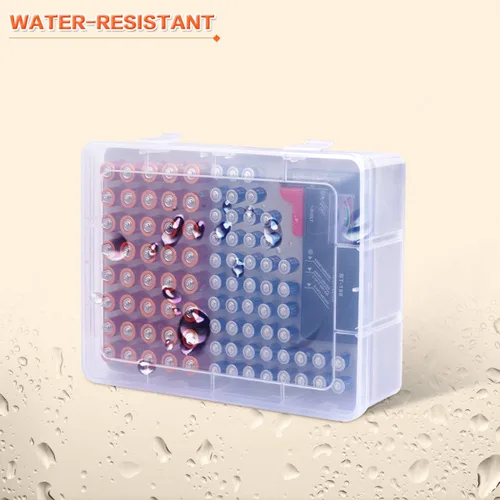 Miniatura 4 de Caja organizadora de almacenamiento de batería ALCYON con probador de batería, caja de almacenamiento para garaje con espacio para 90