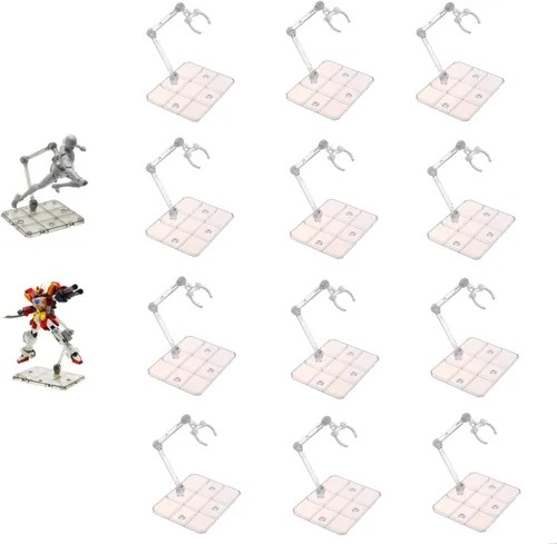 TSY TOOL 12 piezas de soporte para figuras de acción HG144, base de exhibición, soporte para modelo de muñeca compatible con HG RG SD SHF Gundam