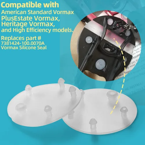 Miniatura 4 de Reemplazo de Aleta de Inodoro para Tanque de Inodoro Vormax Junta de Sellado de Aleta de Silicona de 3'' - Compatible con American Standard