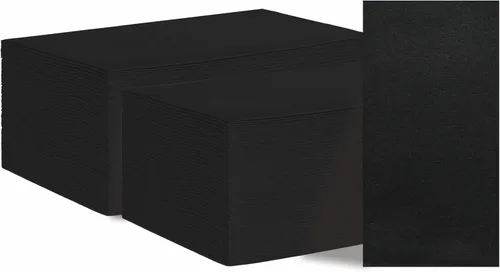 KMAKII Servilletas desechables negras para cena, servilletas de tela como servilletas de papel de lino, toallas de mano de papel para baño, bodas,