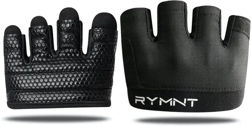 Guantes de Entrenamiento Minimalistas, Guantes Cortos de Micro Levantamiento de Pesas, Almohadillas de Agarre con Protección Completa de la Palma y