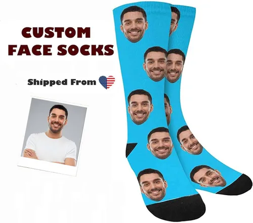 Miniatura 3 de D-Story Custom your face - Calcetines suaves para mujeres y hombres 15.35", personalizables