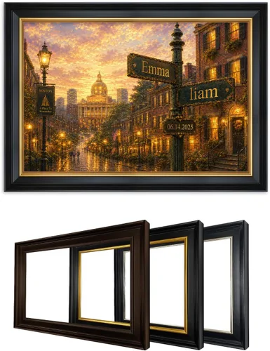 Miniatura 60 de IPIC - Personalized Framed Canvas with Custom Street Sign in Boston Personalized Street Signs with Names, Custom Canvas Print, Boston Sunset