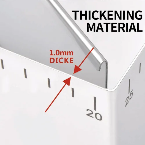 Miniatura 6 de Molde de anillo rectangular para tartas de acero inoxidable, resistente, ajustable, molde para tiramisú, molde de pastelería extensible de gran