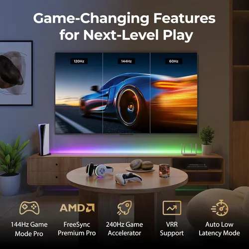 Miniatura 3 de iFFALCON Televisor inteligente Google Smart TV, Serie U85 de 55 pulgadas, QD-Mini LED 4K UHD - QLED, HDR 1000 nits, contraste 6000:1, modo de juego