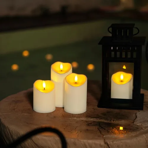 Miniatura 2 de Homemory - Velas recargables sin llama, velas LED, velas operadas por baterías con control remoto y temporizadores, impermeables para exteriores