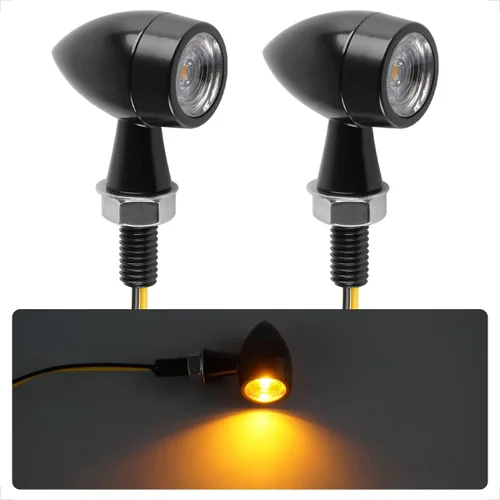 Miniatura 8 de evermotor Mini señales de giro LED cromadas CNC para motocicleta, carcasa de aluminio E32 de 12 V con hermosa superficie IP67, impermeable, aprobado