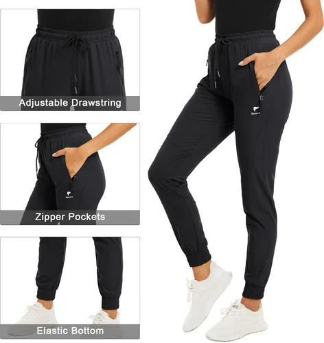 Miniatura 4 de TACVASEN Pantalones de senderismo para mujer de secado rápido con bolsillos con cremallera