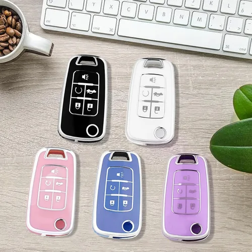 Miniatura 51 de XIYANG TRADE Funda para llavero Chevy con llavero, funda de TPU suave para llave de protección completa para Camaro Cruze Equinox Malibu Impala
