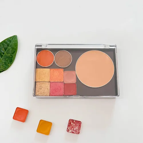 Miniatura 5 de Paleta de maquillaje de peso ligero de sombra de ojos magnética vacía de tamaño pequeño - Viajar, paleta de depósito 4.76 x 3.11, Negro