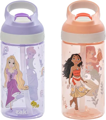 Miniatura 12 de Zak Designs Minecraft - Botella de agua para niños con popote y asa de transporte integrado, hecha de plástico, diseños de botellas de agua a prueba