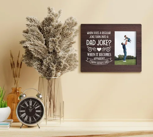 Miniatura 4 de Regalos para papá: placa de marco de fotos, feliz día del padre, divertido marco de fotos, regalo ideal para papá de hija o hijo