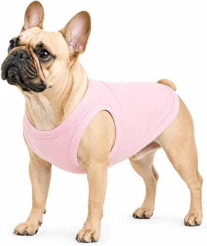 Miniatura 26 de Lovelonglong Ropa para mascotas de verano 2019, ropa para perro, camisetas en blanco, camisetas acanaladas, chalecos de hilo superior para perros