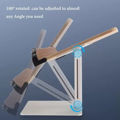 Miniatura 2 de GIZNXBA Soporte de libro para lectura de altura ajustable con clip de papel, soporte plegable manos libres, soporte de libro de texto para lectura