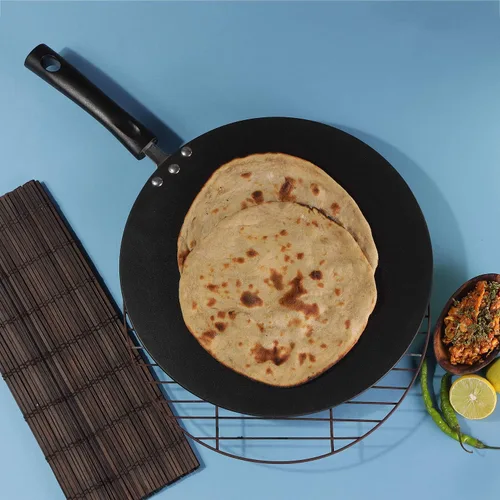 Miniatura 5 de Vinod Cookware - Plancha de cocina plana multi (Tawa) con base de inducción, sartén antiadherente 100% de aluminio con superficie antiarañazos