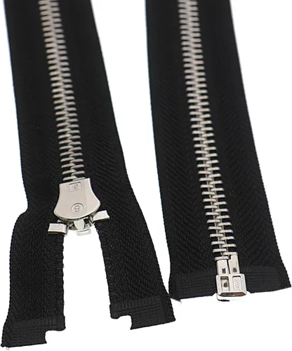 Miniatura 5 de Leekayer #8 Cremalleras de 32 pulgadas para chaquetas, abrigos de costura, manualidades, chaqueta separadora plateada, cremallera de 31.9 in