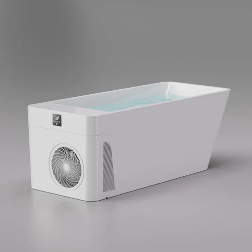 ICEGALAX Bañera de hielo con enfriador integrado (32℉-104℉), control de smartphone, silencioso, diseño independiente para recuperación de cuerpo