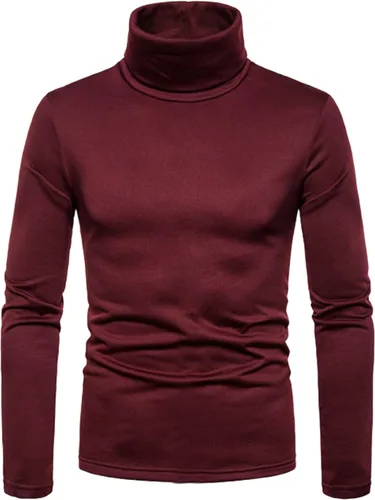 Miniatura 2 de MAQUIDE Suéter básico de punto térmico de cuello alto para hombre