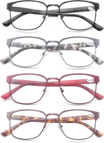 Miniatura 2 de Reading Glasses Women Blue Light Blocking Metal Readers Small Head/Petite Face Lightweight Cheaters 130mm Frame Width