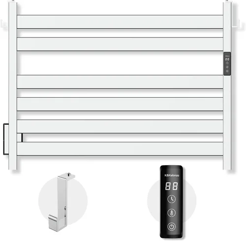 Miniatura 12 de K&KALONZO EL18SL - Toallero térmico de 5 bares, montaje en pared, calor rápido en 2 minutos, EL18SL Brushed, Fast Heat(122°F in 2 Min), Built-in