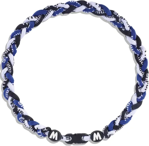 Miniatura 25 de Willtok Collar de béisbol prémium de 18 pulgadas con cuerda trenzada de nailon con diseño Tornado