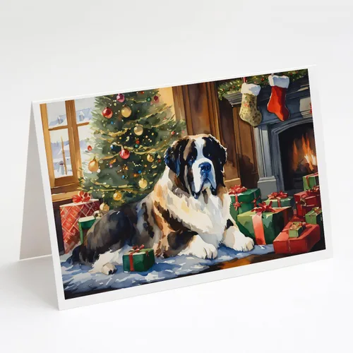 Miniatura 33 de Caroline's Treasures DAC2753GCA7P Paquete de 8 tarjetas de felicitación navideña acogedora de Husky siberiano Tarjetas en blanco con sobres