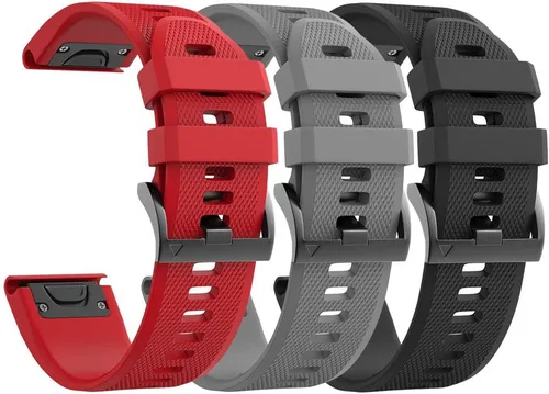 Miniatura 16 de ANCOOL - Correa para Garmin Fenix 5, de ajuste fácil, de silicona suave de 22 mm de ancho, correa de reloj para Garmin Fenix 5 Azul