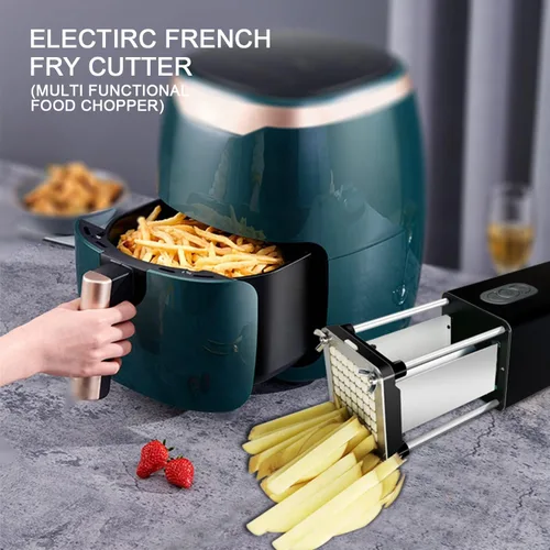 Miniatura 2 de Cortador Eléctrico de Papas Fritas, Cortador Profesional de Papas Fritas Comercial y Doméstico, Cortador de Papas con Cuchilla de 1/2 Pulgada y 3/8