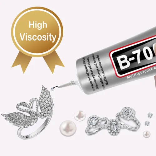 Miniatura 7 de 3 piezas de pegamento B7000 de 3.7 fl oz + 5 bolígrafos de punteado + 1 lápiz de cera y pinzas