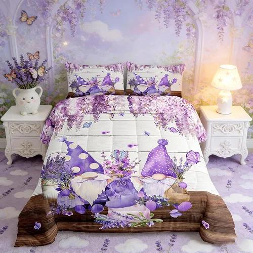 Miniatura 33 de Manfei - Juego de edredón de tamaño Queen con lindo diseño de perezoso, juego de colcha con flores amarillas con 2 fundas de almohada, juego de ropa