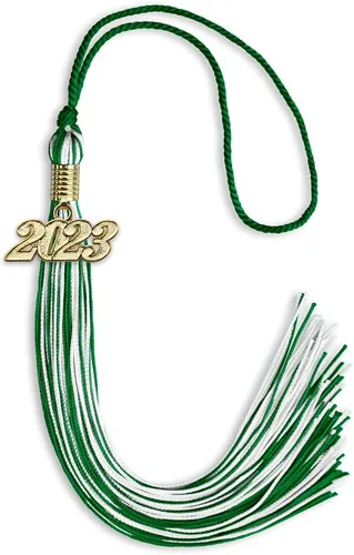 Miniatura 334 de Endea Graduation - Borla de doble color mixto con fecha dorada (negro/dorado antiguo, 2021)